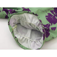 Falda de estampado plisado de moda femenina elegante vestido ajustado de cuello en V de manga corta - details 11