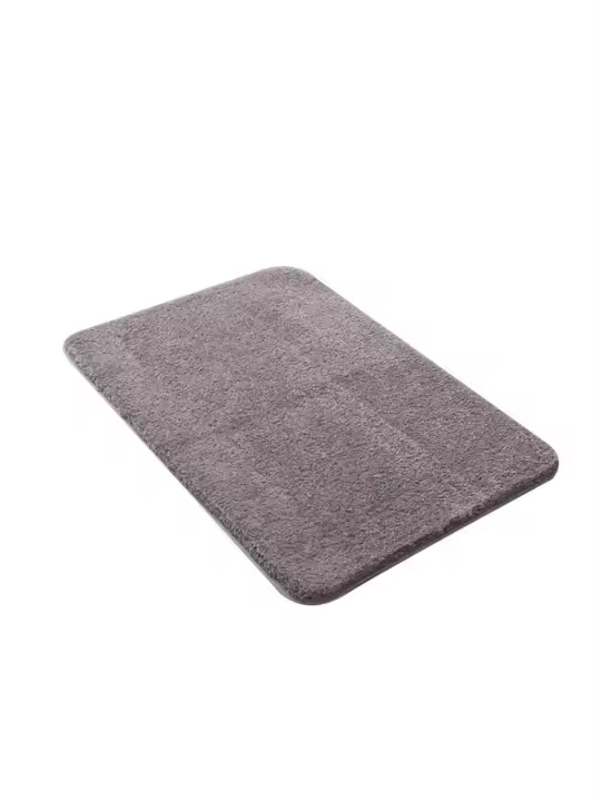 Alfombrilla de baño antideslizante con absorción de agua, alfombra de baño engrosada, alfombra de pelo largo, alfombra de baño duradera lavable a máquina - 1