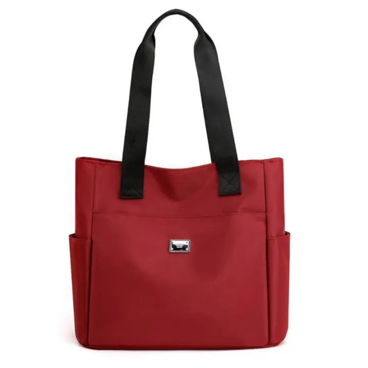 Bolso de mano impermeable de nailon para mujer, bolso de hombro de gran capacidad, ligero - 1