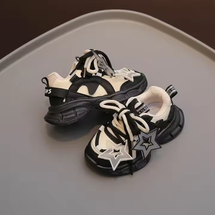Zapatillas Deportivas Informales para Niños y Niñas Zapatos de Correr con Estrella Hueca - 1