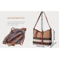 Bolsos de lona a cuadros a la moda para mujer, bonito bolso Hobo debajo del brazo, bolso de hombro, bolso para viaje, trabajo, mochila de lujo de alta gama - details 1