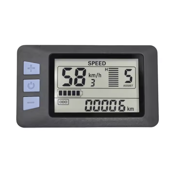 Panel de pantalla LCD P3H para patinete eléctrico, medidor de bicicleta eléctrica, 24V, 36V, 48V, 60V, 6 pines - 1