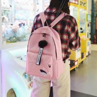 Mochila de gran capacidad con hojas impresas, mochila de lona de Color sólido con hojas impresas, mochila portátil con cremallera de estilo universitario - details 26