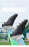 Zapatos de fútbol sala profesionales de césped artificial transpirable de caña alta para hombre y mujer - details 26
