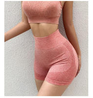 Pantalones cortos de yoga sin costura para mujeres, pantalones deportivos para gimnasios, pantalones ajustados para cintura alta - details 8