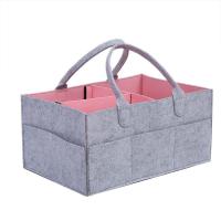 Cesta de almacenamiento de fieltro para pañales de bebé, organizador portátil de gran capacidad, bolso multifunción para mamá - details 3