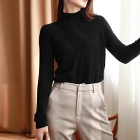 Otoño Invierno chic suéteres inferiores mujer moda jersey de cuello alto ajustado de manga larga Jersey de punto suave cálido Pull Femme Top - details 12