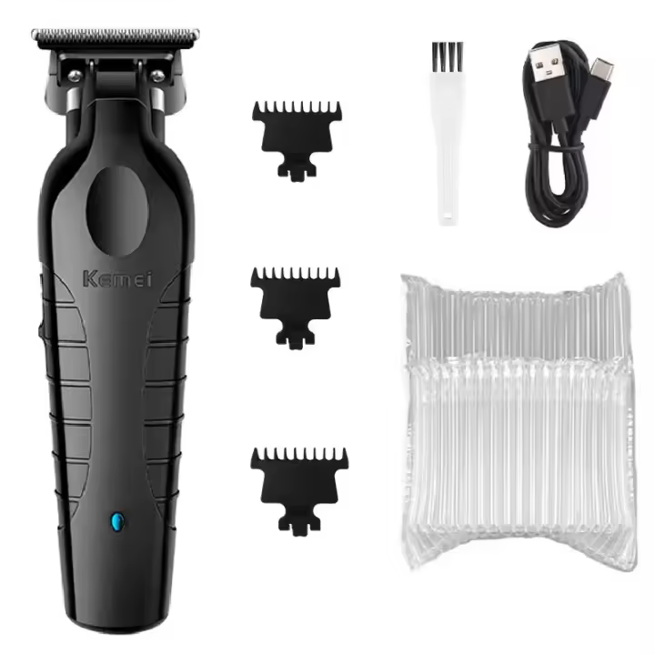 Kemei-cortadora de pelo inalámbrica profesional para hombres, máquina eléctrica de corte hine, recargable por km-2299 - 1
