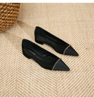 Nuevo estilo elegante de celebridad, cadena dorada, zapatos individuales de tacón bajo, zapatos individuales casuales - details 24