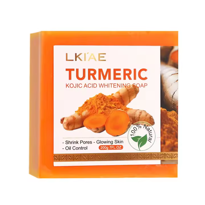 Lavado corporal blanqueador de cúrcuma Natural, limpieza profunda de la piel, elimina las manchas oscuras, las espinillas, el acné, la piel suave, para la barra de jabón facial y corporal - 1