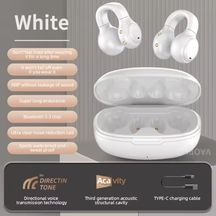 Auriculares inalámdricos con Bluetooth, audífonos, TWS con Micrófono, HIFI, conducción ósea - 1