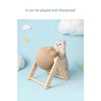 Cratchers para gatos, juguetes de bolas de Sisal y madera, triángulo estable, cosas para interiores, rascador resistente, soporte para rascar fresco, girar - details 5