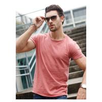 Novedad de verano, camiseta de manga corta de color sólido para hombre, ajustada, de algodón de bambú, talla europea, estilo coreano, camiseta informal de moda para hombre - details 7