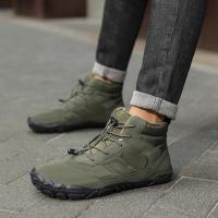 Zapatillas de deporte cálidas de invierno, zapatillas de goma Unisex para acampar, impermeables, antideslizantes, botas de nieve de tobillo alto, zapatos transpirables para correr descalzos - details 6