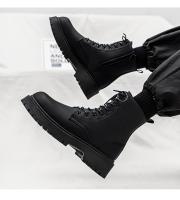 Hombres Botas De Herramientas De Locomotora Negra Botas De Cuero Informales Impermeables De Cuero Suave De Caña Alta - details 14