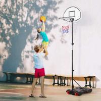 Baloncesto para Exteriores/Interiores Altura Ajustable 73 x 73,5 x (196-251) cm Tableros de Baloncesto con Ruedas para Niños y Adultos - details 1