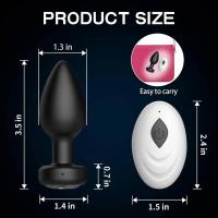 Vibrador Anal de 10 velocidades con Control remoto, tapón Anal, masaje de próstata, masturbador femenino, Juguetes sexuales para adultos para mujeres, hombres y Gay - details 0