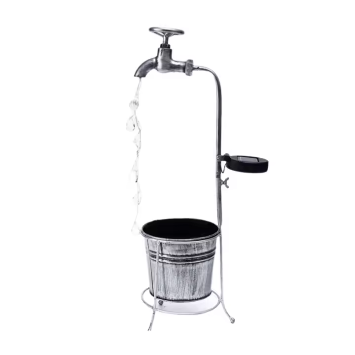Luces de grifo de agua con energía Solar, lámpara LED impermeable para macetero, camino de Patio, pasarela, jardín - 1
