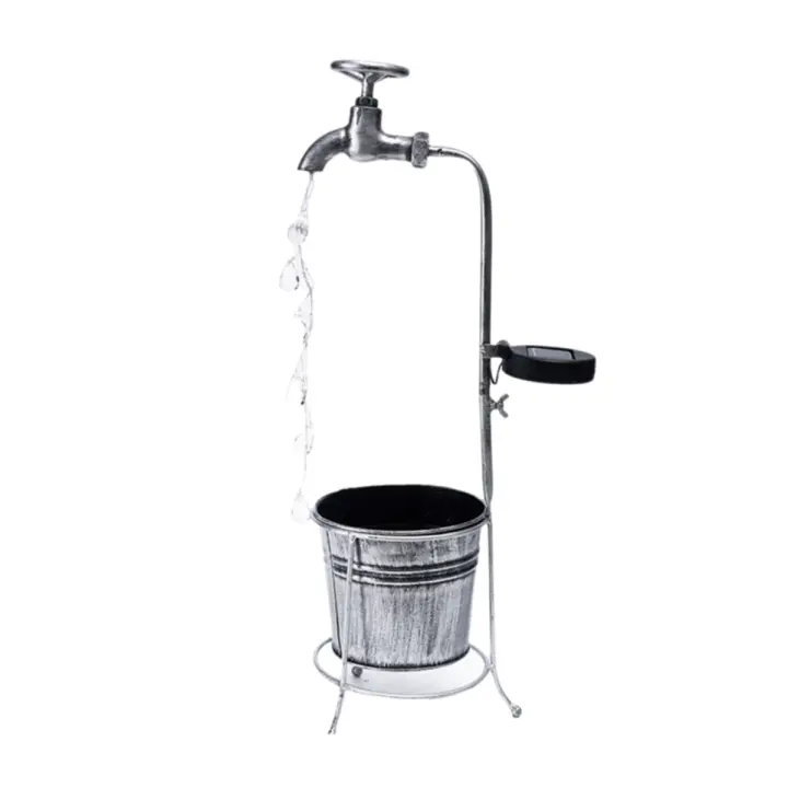 Luces de grifo de agua con energía Solar, lámpara LED impermeable para macetero, camino de Patio, pasarela, jardín - 1