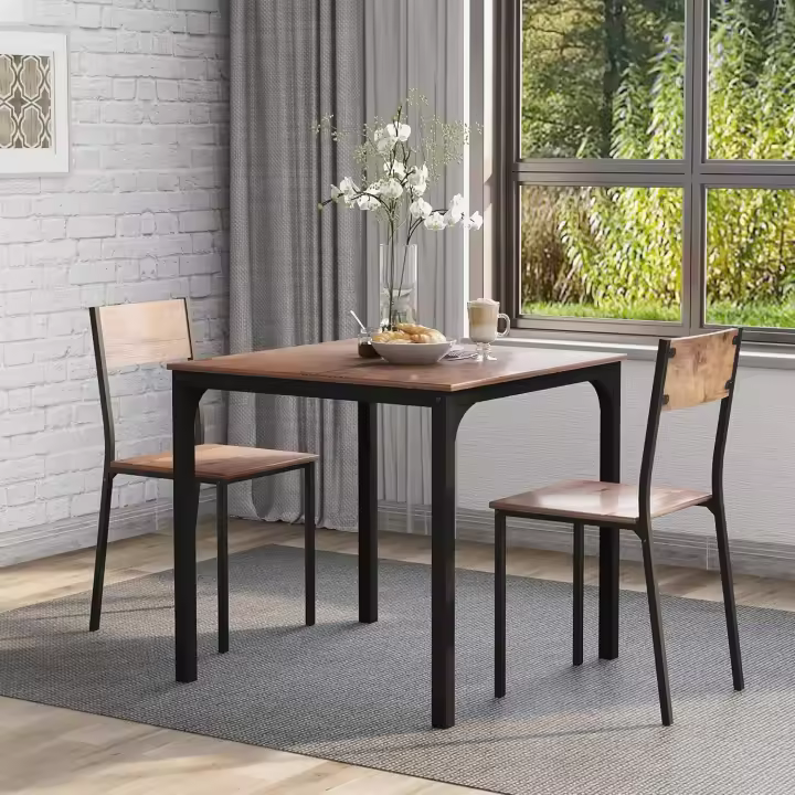 Juego de Comedor de 3 Piezas Mesa de Cocina, Sillas de Comedor, Juego de Asientos - 1