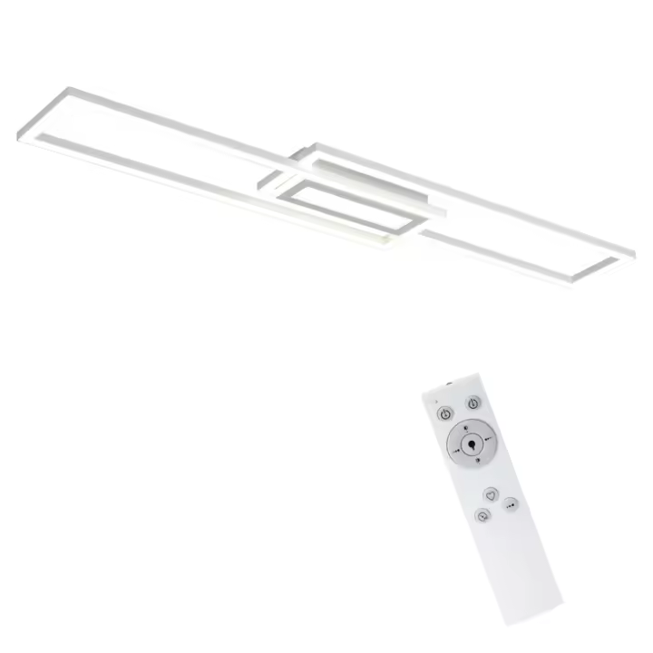 CBJKTX Lámpara de techo LED Lámpara de techo negra Iluminación de techo regulable geométrica moderna con control remoto - 1