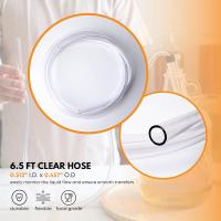 Kit de sifón automático con abrazadera, manguera de embotellado de 6,5 pies, tubería de plástico libre de grado alimenticio para cerveza, 3/8 pulgadas - details 2