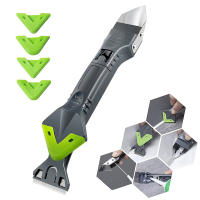 Removedor de selladores de silicona 5 en 1, raspador, herramientas de acabado de calafateo suave, Kit de lechada, reparación de costura, juego de herramientas de mano, accesorios - details 1