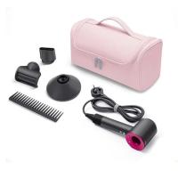 Caja portátil para secador de pelo con gancho oculto, bolsa de herramientas de peluquería antideslizante, bolsa de almacenamiento impermeable de gran capacidad, color negro - details 2