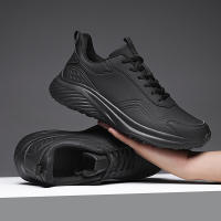 Zapatillas de deporte con amortiguación de cuero zapatos para correr casuales ligeros para hombres zapatos para hombres de otoño e invierno - details 10