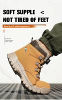 Botas de seguridad para el trabajo para hombre y mujer, zapatos de seguridad protectores impermeables para otoño e invierno, zapatos de trabajo ligeros con punta de acero, talla 47 48 - details 9