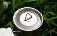 Tiartisan - Taza de agua de titanio ultraligera portátil para exteriores, villa de camping, picnic, mango plegable, taza de té cubierta, 420 ml - details 9