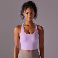 -Chaleco de yoga con espalda cruzada, ropa interior sin costuras, sujetador deportivo de alto impacto, secado rápido, adelgazante - details 24
