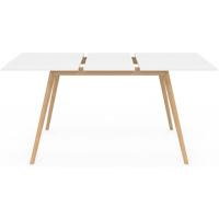 Mesa extensible rectangular 4-8 personas, 120-160 cm, color blanco - details 3