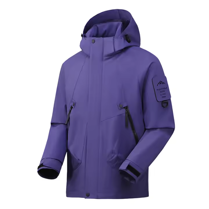 LNGXO Chaqueta Impermeable Unisex para Senderismo, Escalada y Camping Material de Poliéster - 1