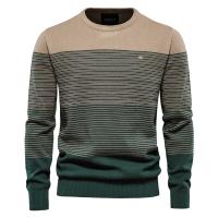 Cotton Sweater Men Fashion Casual O-Neck Spliced Pullovers Knitted Sweater Male New Winter Warm Mens Sweaters - details 2