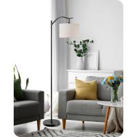 Pantalla de Lino Beige, Casquillo E27, Compatible con Varias Bombillas, 160cm Lámpara de Arco Negra con Pantalla Ajustable para Dormitorio, Salón, Oficina - details 15