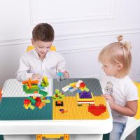 infantil con sillas para niños, juegos multiusos con espacio almacenamiento, doble cara, actividas multifuncional (con bloques de construcción) - details 8