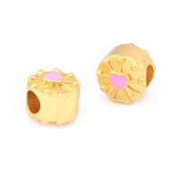 Pulseras de Brass Dorado Mate 4PCS Grande Agujero Abalorios para Hacer Joyas DIY - details 126