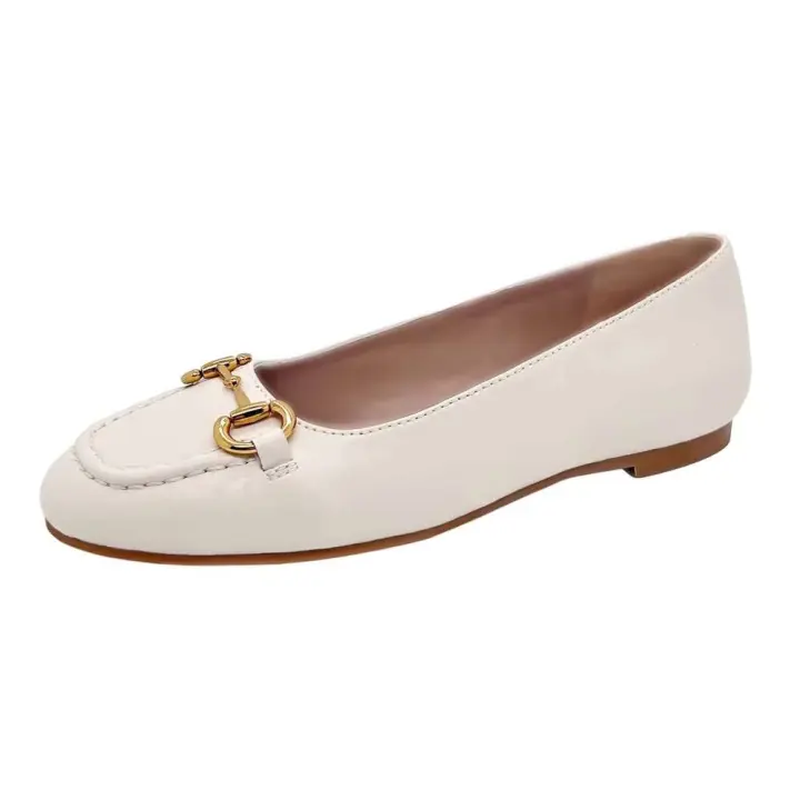 Zapatos ligeros de moda y de moda, zapatos planos de cuero transpirables para mujer - 1