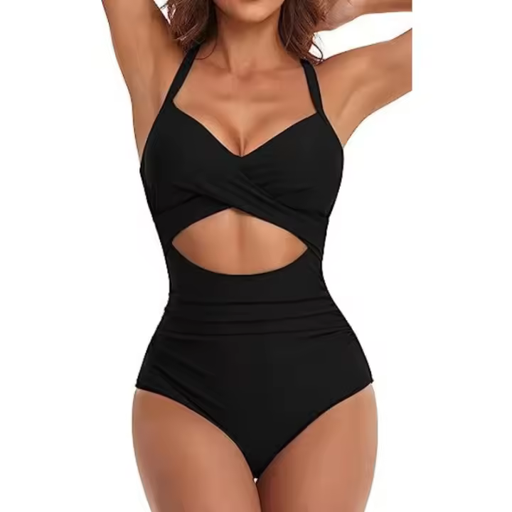Traje de baño de una pieza de alto sentido bikini de cintura alta sexy femenino - 1