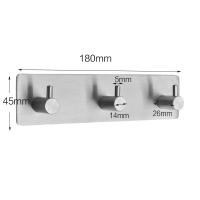 Ganchos de Pared de Acero Inoxidable 304 Pegatinas Adhesivas 3M Ideal para Robes, Toallas, Baño, Aseo - details 4
