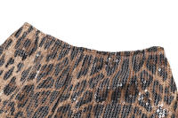 BUNO-pantalones cortos brillantes con lentejuelas para mujer, Mini pantalones cortos con estampado de leopardo, cintura alta, moldeador de cuerpo, ropa de calle impresionante - details 9