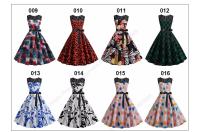 Lace patchwork summer women a line elegant vintage party dress with belt - details 3