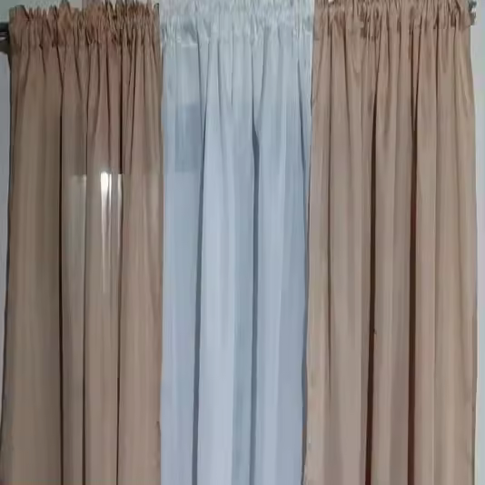 Cortina lisa y estampada/sin anillo (Suksukan)/ventanas, puerta, pared se vende por pieza/se vende por pieza - 1