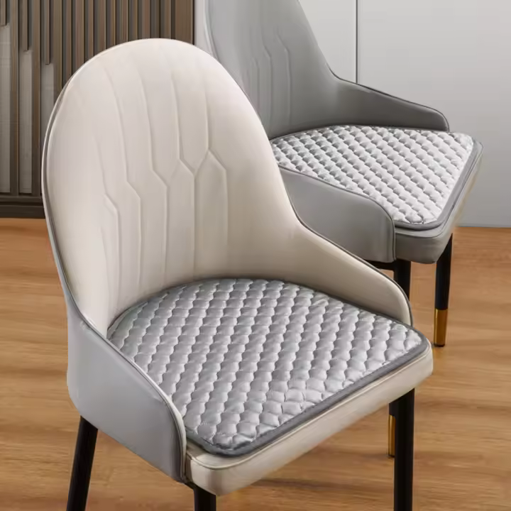 Cojín curvo para silla de comedor, 44x41cm, antideslizante, grueso, para invierno, para estudiantes, suave, antisuciedad, semicircular, para el hogar - 1