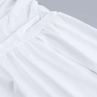 Verano 2024 Nuevo vestido largo ajustado con pliegues en los hombros y vestidos con dobladillo abierto en A para mujer - details 19
