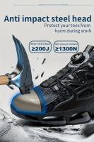 Zapatos de Seguridad para Hombres Punta de Acero, Comodidad de Cojín de Aire, a Prueba de Agujeros - details 3