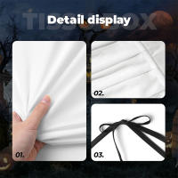 Capa con capucha gótica de varita de bruja del bosque encantado - Disfraz de Halloween lavable a máquina con brillo púrpura, sombrero de bruja y pantalones para juegos de rol masculinos y femeninos, fiestas de Halloween, temas de vampiro/señor oscuro - details 8