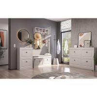 Estrecho Recibidor Estanterias Almacenaje Organizador para Zapatos Blanco 54 x 24 x 83 cm FSR78-W ES - details 4