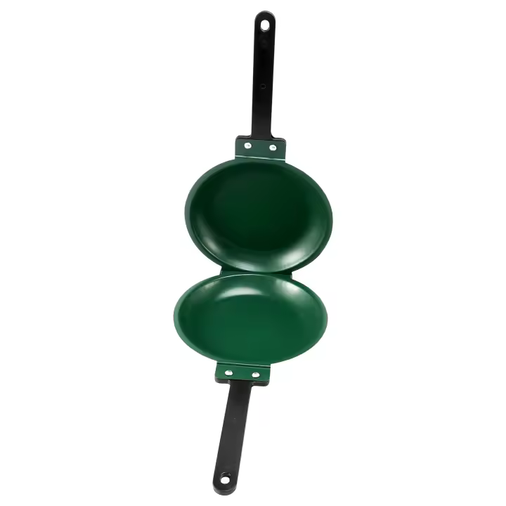 Sartén antiadherente plegable de doble cara, herramienta de cocina estable y duradera para barbacoa, hogar - 1